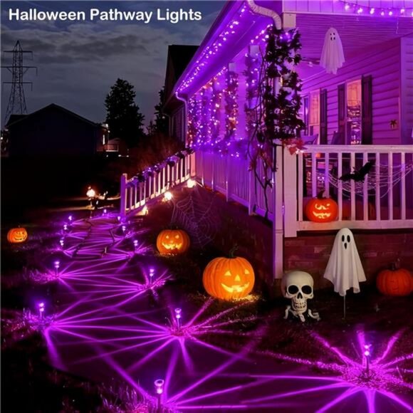 Halloween Solar Lights Outdoor 10 Pack Solar Pathway Lights Outdoor Halloween - Picture 4 of 8